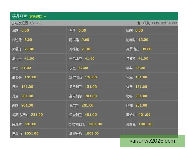 世界杯竞猜赔率深度解析与投注策略全面分析